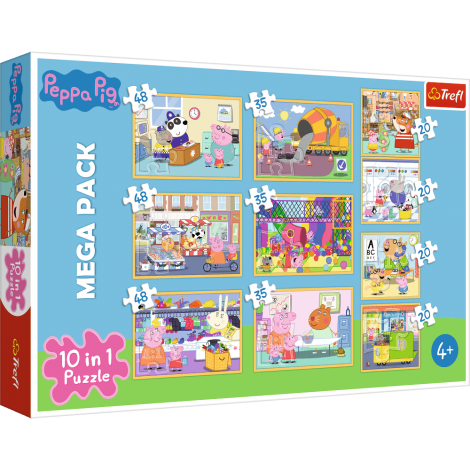 Puzzle Trefl 10w1 Świnka Peppa: Z przyjaciółmi